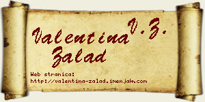 Valentina Zalad vizit kartica